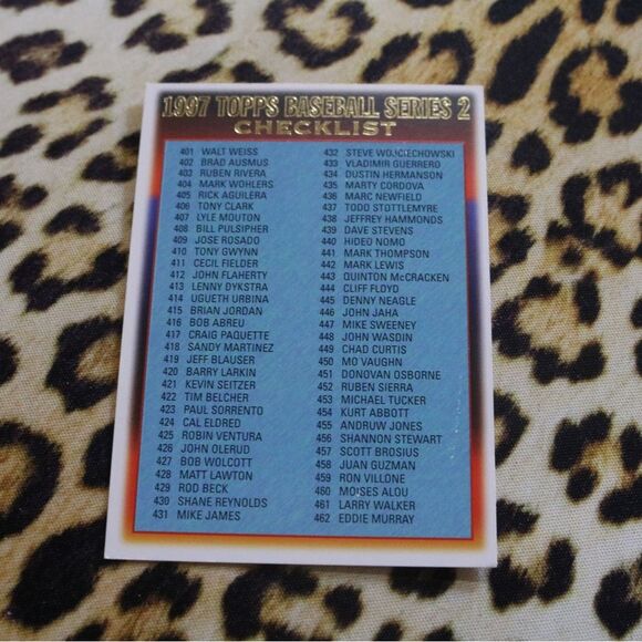 1997 Topps Baseball Series 2 Checklist #496 Baseball Card - Picture 1 of 2